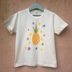 Camiseta Abacaxi estrelado infantil - 4