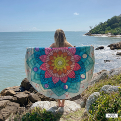 Manta Redonda Mandala Signos - comprar online