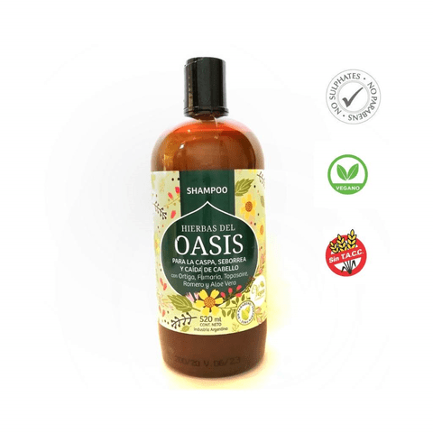 Shampoo para la caspa, seborrea y caída de cabello Hierbas del Oasis