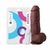 Prótese com Vibrador 22X5cm com Ventosa MARROM SSV016V