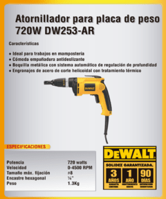 Atornillador Dewalt 720W DW253-AR - comprar online