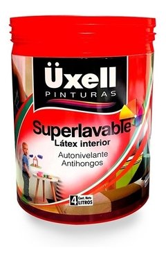 Látex Interior Super Lavable Satinado Uxell Blanco X 10 Lts