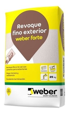 Revoque Fino Exterior Forte Weber X 25 Kg