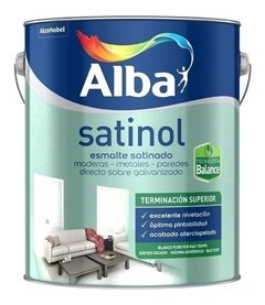 Satinol Balance Esmalte Satinado Blanco Al Agua X 1 Lt