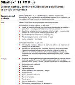 Sellador Sikaflex 11 Fc Plus Poliuretano Sika X 300ml en internet