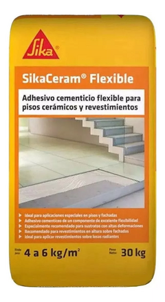 Pegamento Sikaceram Flexible Fluido x 30 Kgs