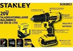 Taladro Atornillador 13 mm Bateria 20V Stanley SCD20C2-AR - comprar online
