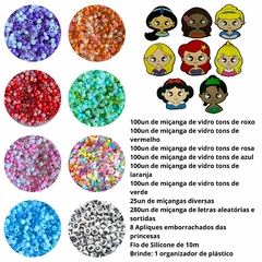 Kit Miçangas Princesas da Disney P/ Pulseiras +800un de miçangas - comprar online