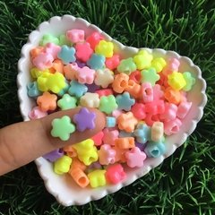 Miçanga Estrela Arredondada Candy Colors 10mm
