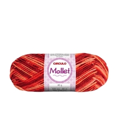 Lã Mollet 40g Círculo Tricô/Crochê Cores Lisas e Multicolor