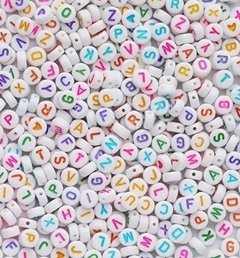 Miçanga Infantil 50 VOGAIS Alfabeto Branco/Colorido Letras Bijuterias - comprar online