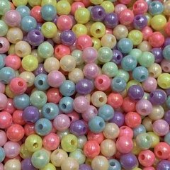 Miçanga Candy Colors 8mm Plástico