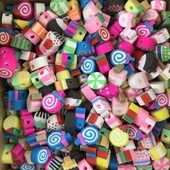 Entremeio de Fimo 10mm (15pçs) Docinhos Coloridos