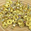 Entremeio Rondela de Strass Irisado 8mm - Dourado