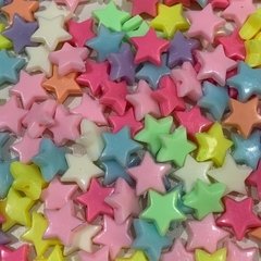 Miçanga Estrela 14mm Colorida Candy Colors