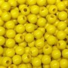 Miçanga Plástica Amarelo 8mm