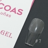 TIPS SOFT GEL COFFIN CORTO #7 PRE-LIMADAS LAS COCOAS *120 UNID