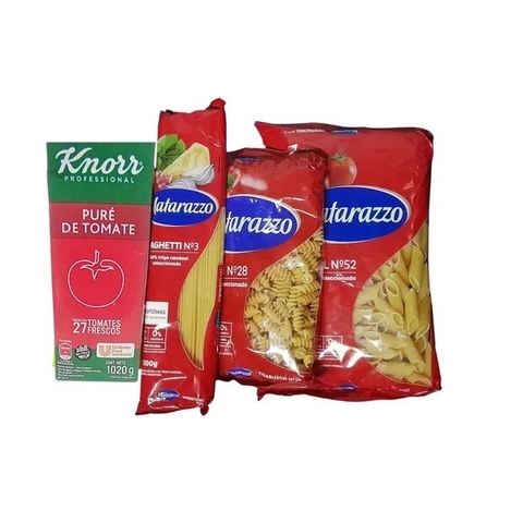 Combo Fideos Matarazzo X 500gr 3 Varied. + Puré Knorr X 1 Lt