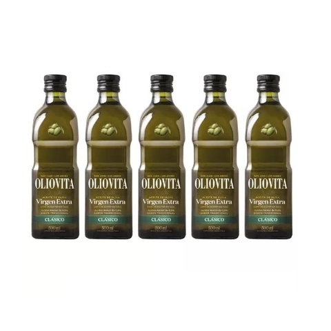 Aceite De Oliva Virgen Extra Clásico Oliovita 500ml X 5 Unid