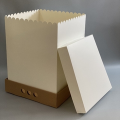 MINI PACK x 2 u MID BOX 40 TAPA SIMPLE CARTULINA BLANCA (30x30x40 cm) - comprar online