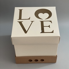MINI PACK x 2 u DRIP BOX 25 TAPA CARTULINA VISOR LOVE (25x25x25 cm) en internet