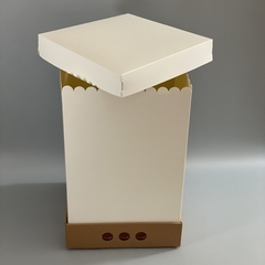 MINI PACK x 2 u DRIP BOX 40 TAPA SIMPLE CARTULINA BLANCA (25x25x40 cm) - wincopack