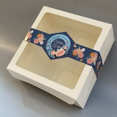 MINI PACK x 6 u DELY 22 V con visor (22x22x10 cm) con Faja Ilustrada "FELIZ DÍA - Flowers" - comprar online