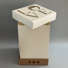 MINI PACK x 2 u DRIP BOX 40 TAPA CARTULINA VISOR LOVE (25x25x40 cm) - wincopack