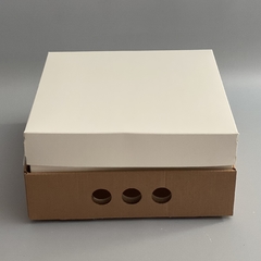 MINI PACK x 2 u DRIP BOX 12 TAPA SIMPLE CARTULINA BLANCA (25x25x12 cm) en internet