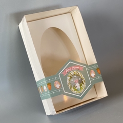 MINI PACK x 2u - Medio Huevo PASCUA 18 cm - H3 + FAJA DE PASCUA - (25x15x7.5 cm) con ranura para cucharita - comprar online