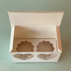 MINI PACK x 6 u 2 CORAZONES para cupcake doble en internet
