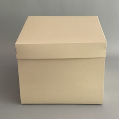 MINI PACK x 2 u TAR XL Class tapa Class (28x28x20 cm) CAJA PARA TORTAS / DRIP CAKES Nuevas! (color Natural) - wincopack