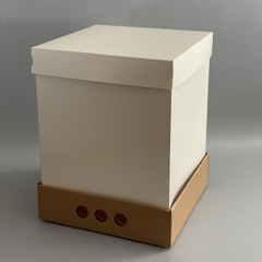 MINI PACK x 2 u DRIP BOX 32 TAPA SIMPLE CARTULINA BLANCA (25x25x32 cm) - comprar online