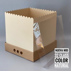 MINI PACK x 2 u MID BOX 32 CLASS (30x30x32 cm) Nueva! Color natural
