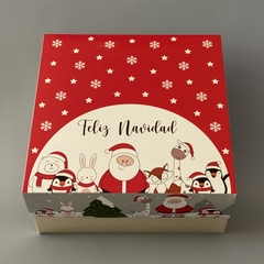 Imagen de MINI PACK x 2 u NAVIDAD 01 - OPEN 12 CLASS - PAPA NOEL (25x25x12 cm) CAJA NAVIDEÑA SORPRESA