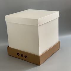 MINI PACK x 2 u MID BOX 32 TAPA SIMPLE CARTULINA BLANCA (30x30x32 cm) - comprar online