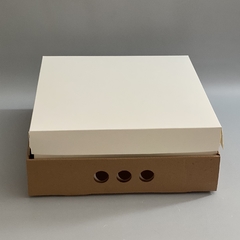 MINI PACK x 2 u BIG BOX 12 TAPA SIMPLE CARTULINA BLANCA (35x35x12cm)
