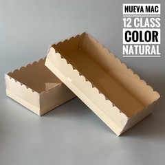 MINI PACK x 6 u MAC 12 Class (20x10x5 cm) PARA 12 MACARONS - Nueva! (color natural)
