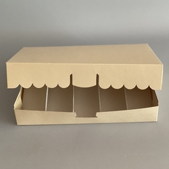 MINI PACK x 2 u Modelo DONUTS CLASS con DIVISIONES (29.5x20.5x5 cm) sin visor . Nuevas ! Color natural - tienda online