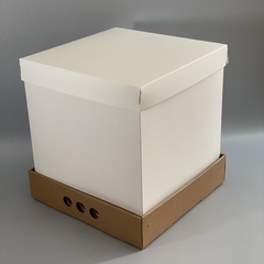 MINI PACK x 2 u BIG BOX 25 TAPA SIMPLE CARTULINA BLANCA (35x35x25 cm) - wincopack