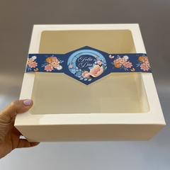 MINI PACK x 6 u DELY 22 V con visor (22x22x10 cm) con Faja Ilustrada "FELIZ DÍA - Flowers" - tienda online
