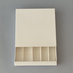 Mini Pack x 2 u CAJONERA SIMPLE BLANCA CON DIVISIONES (17x17x3 cm) BOMBONES /CHOCOLATES - tienda online