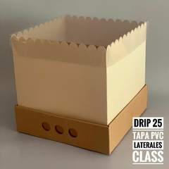 MINI PACK x 2 u DRIP BOX 25 laterales CLASS (25x25x25 cm) - Nuevo ! Laterales Class color natural