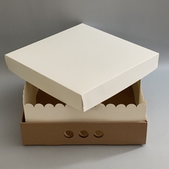 MINI PACK x 2 u BIG BOX 12 TAPA SIMPLE CARTULINA BLANCA (35x35x12cm) en internet