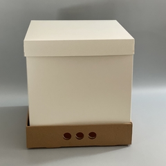 MINI PACK x 2 u MID BOX 32 TAPA SIMPLE CARTULINA BLANCA (30x30x32 cm) - wincopack