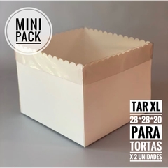 MINI PACK x 2 u TAR XL (28x28x20 cm) CAJA PARA TORTAS / DRIP CAKES - Nuevo !