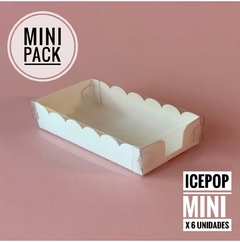 MINI PACK x 6 u ICE POP MINI blanco Nuevo!