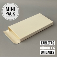 MINI PACK x 6 u TAB M - TABLETAS DE CHOCOLATE (16x8x1,5 cm) sin visor - Nuevo !