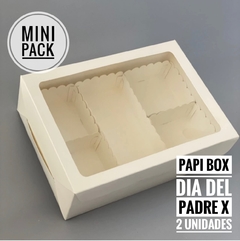 MINI PACK x 2 u PAPI BOX : DELY 30V (30x22x10 cm) con visor PVC + 4 BANDEJITAS SWEET 10x10x5 + 1 Bandejita Sweet 20x10x5 Nuevo!