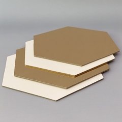 Pack x 6 u HEXAGONO DORADO 30 x 30 cm REFORZADO